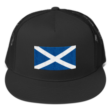 Black Scotland Flag "Solo" Trucker Cap by Design Express