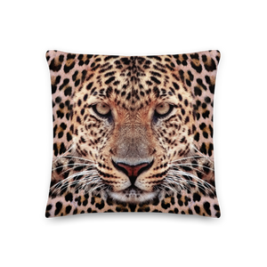 Leopard Face "All Over Animal" Premium Pillow by Design Express