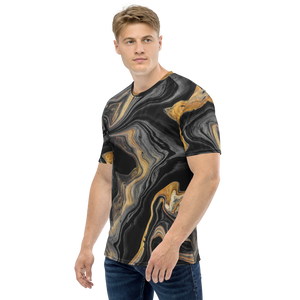 Black Marble Men's T-shirt by Design Express