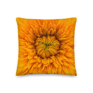 18×18 Yellow Flower Premium Pillow by Design Express