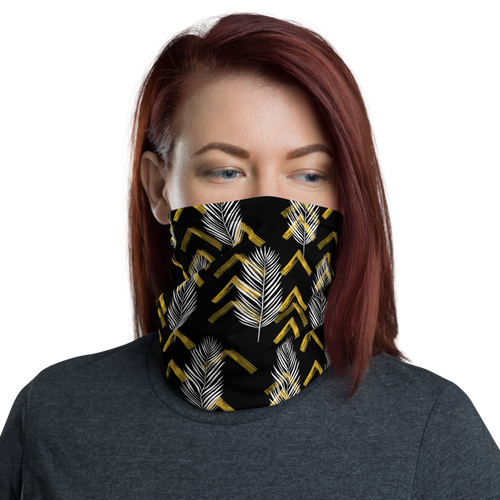 Default Title Tropical Leaves Pattern Neck Gaiter by Design Express