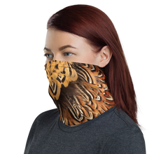 Brown Pheasant Feathers Neck Gaiter Masks by Design Express