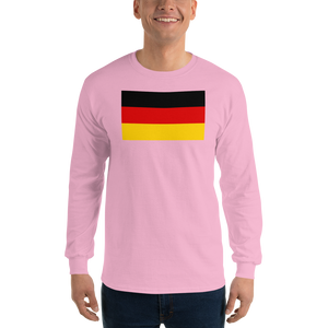 Light Pink / S Germany Flag Long Sleeve T-Shirt by Design Express