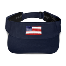 Navy United States Flag "Solo" Visor by Design Express