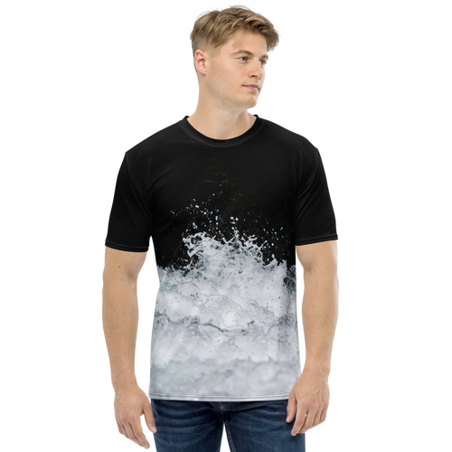 XS Black & White Water Men's T-shirt by Design Express