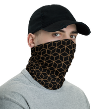 Diamond Gold on Black Pattern Neck Gaiter Masks by Design Express