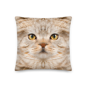 18×18 Scottish Fold Cat "Hazel" Premium Pillow by Design Express