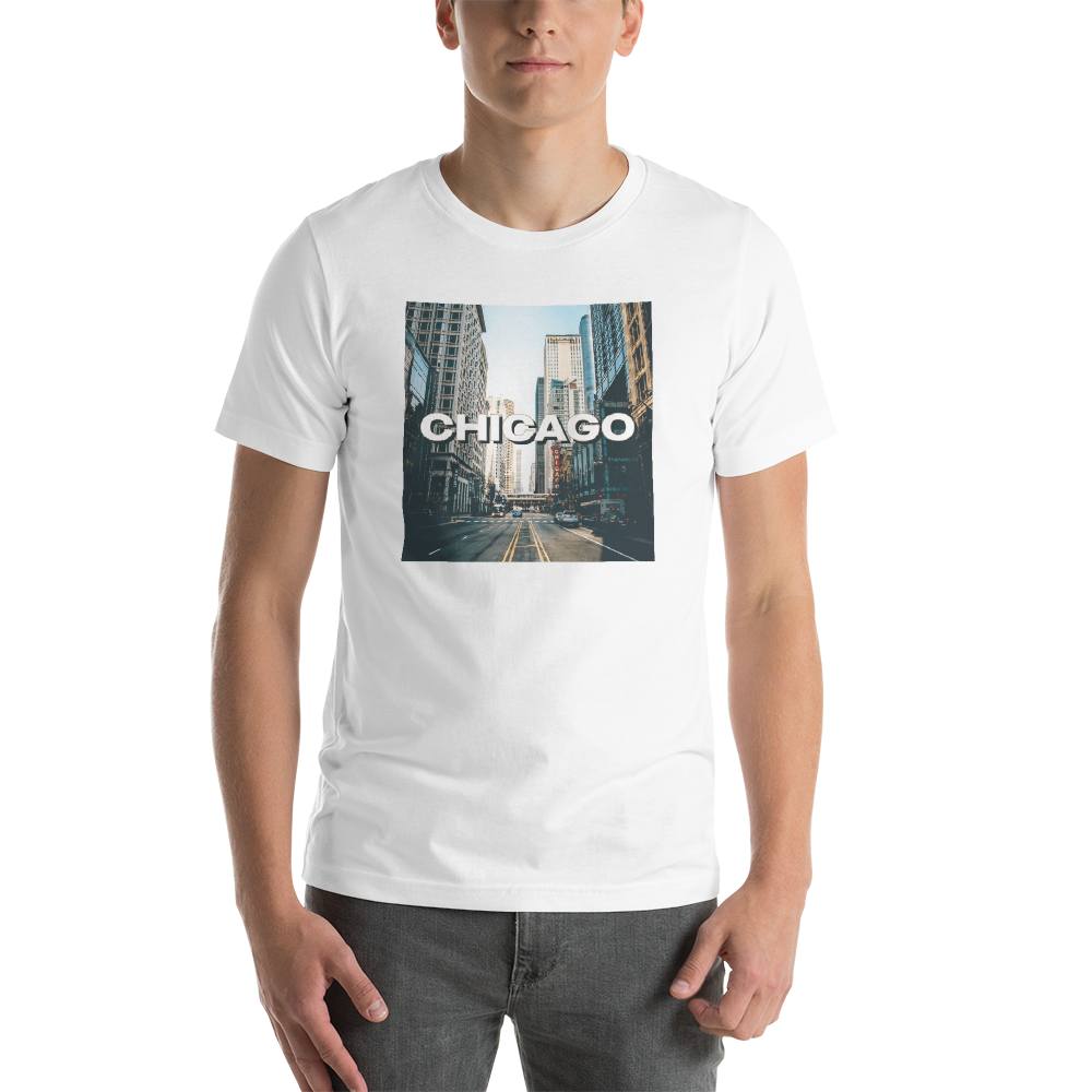 White / XS Chicago Unisex T-Shirt by Design Express