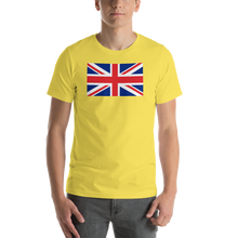 Yellow / S United Kingdom Flag "Solo" Short-Sleeve Unisex T-Shirt by Design Express