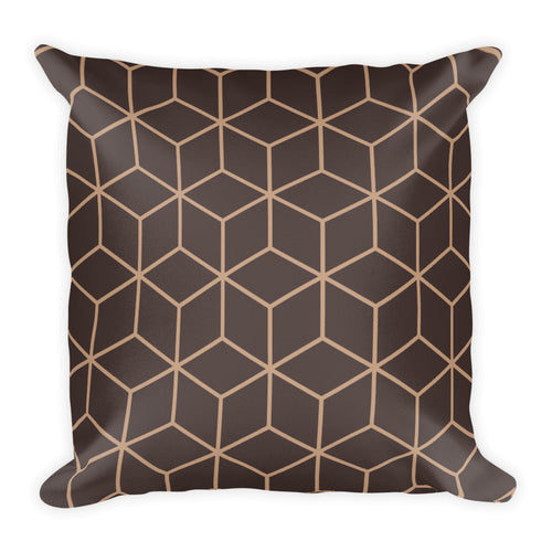 Default Title Diamonds Chocolate Square Premium Pillow by Design Express