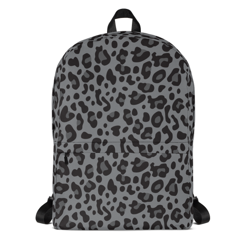 Default Title Grey Leopard Print Backpack by Design Express