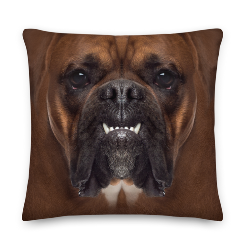 22×22 Boxer Dog Premium Pillow by Design Express