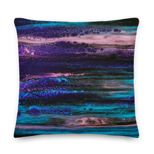 22×22 Purple Blue Abstract Square Premium Pillow by Design Express