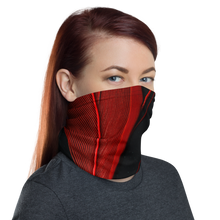 Red Black Feathers Texture Neck Gaiter Masks by Design Express