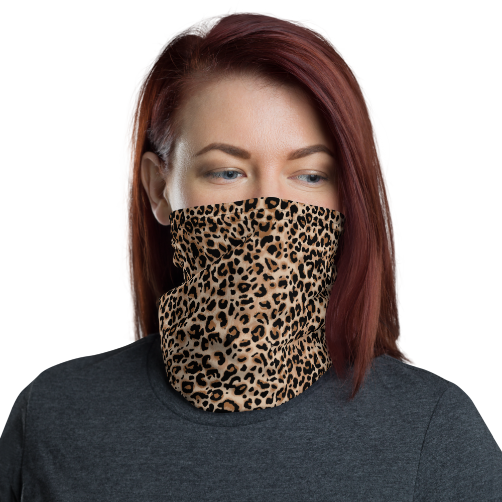 Default Title Golden Leopard Neck Gaiter by Design Express