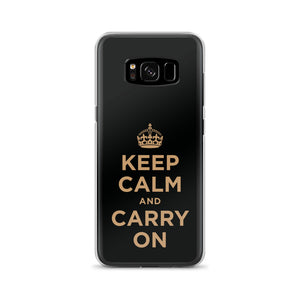 Samsung Galaxy S8 Keep Calm and Carry On (Black Gold) Samsung Case Samsung Case by Design Express