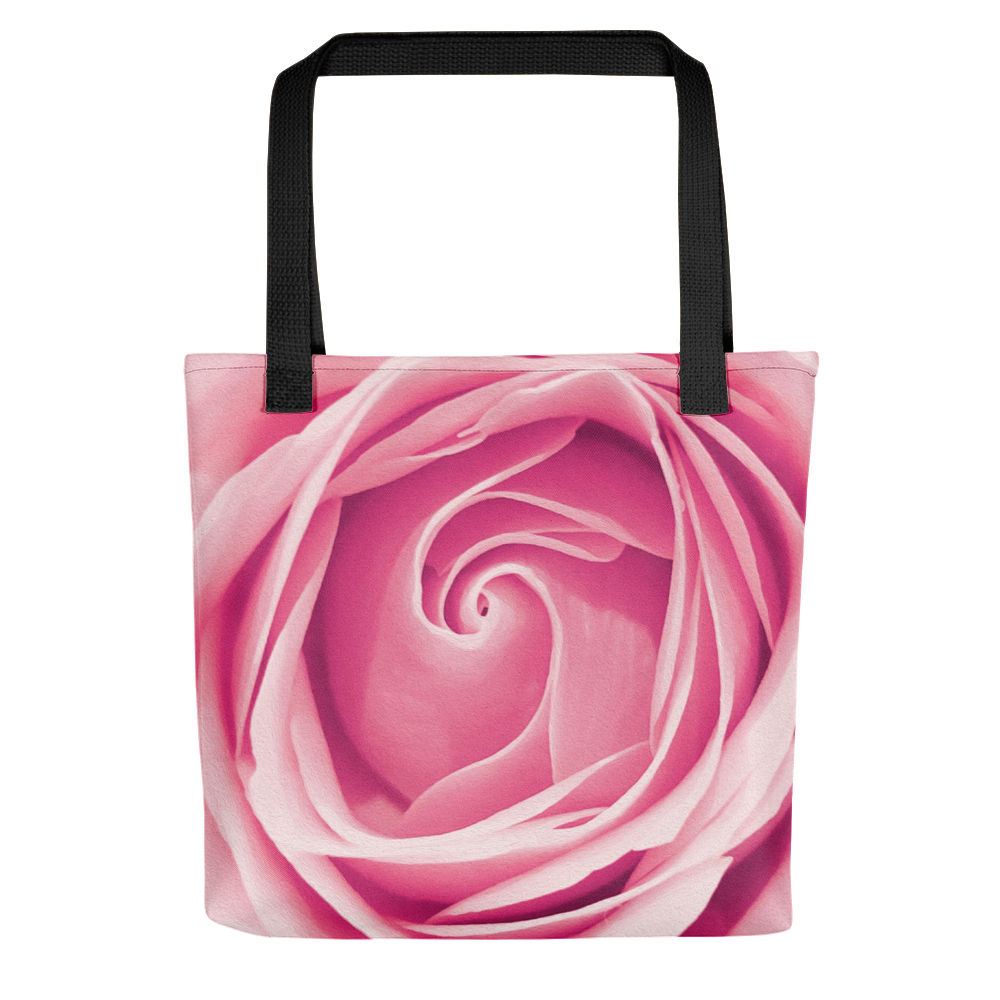 Default Title Pink Rose Tote Bag by Design Express