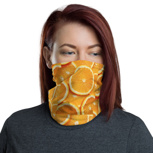 Default Title Sliced Orange Neck Gaiter Masks by Design Express