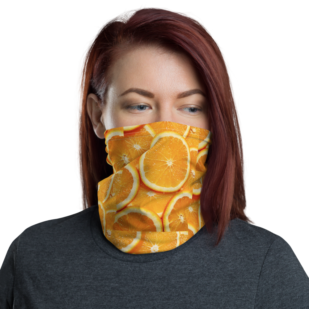 Default Title Sliced Orange Neck Gaiter Masks by Design Express