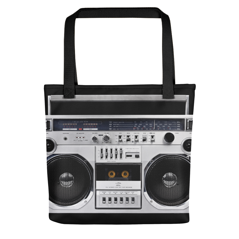 Default Title Boom Box 80s Tote bag by Design Express