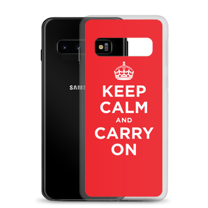 Keep Calm and Carry On Red Samsung Case by Design Express