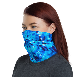 Psychedelic Blue Mandala Neck Gaiter Masks by Design Express