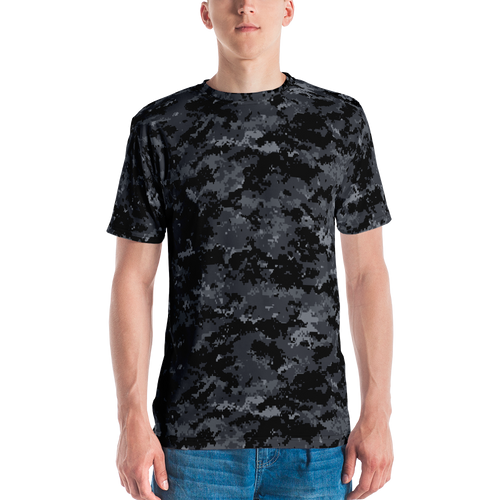 XS Dark Grey Digital Camouflage Men's T-shirt by Design Express