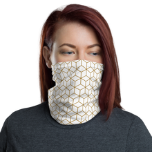 Default Title Diamond White Gold Pattern Neck Gaiter Masks by Design Express