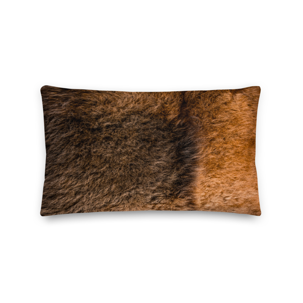 Default Title Bison Fur Rectangle Premium Pillow by Design Express