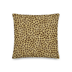 Yellow Leopard Print Premium Pillow by Design Express