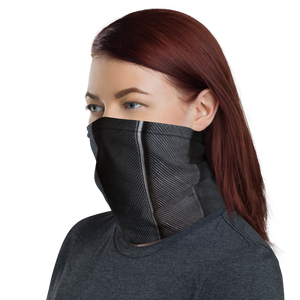 Black Feathers Texture Neck Gaiter Masks by Design Express