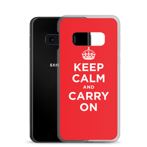 Keep Calm and Carry On Red Samsung Case by Design Express