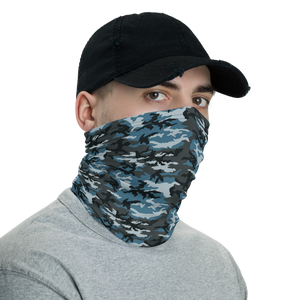 Muted Blue Camo Neck Gaiter Masks by Design Express