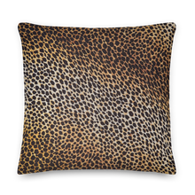 22×22 Leopard Brown Pattern Square Premium Pillow by Design Express