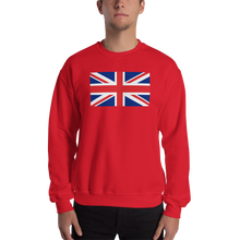 Red / S United Kingdom Flag "Solo" Sweatshirt by Design Express