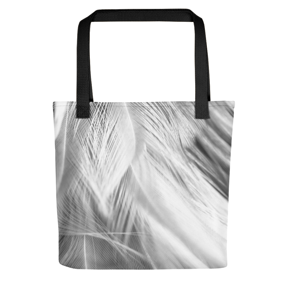 Default Title White Feathers Tote Bag by Design Express