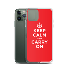 Red Keep Calm and Carry On iPhone Case iPhone Cases by Design Express