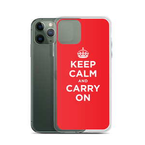 Red Keep Calm and Carry On iPhone Case iPhone Cases by Design Express