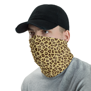 Yellow Leopard Print Neck Gaiter Masks by Design Express