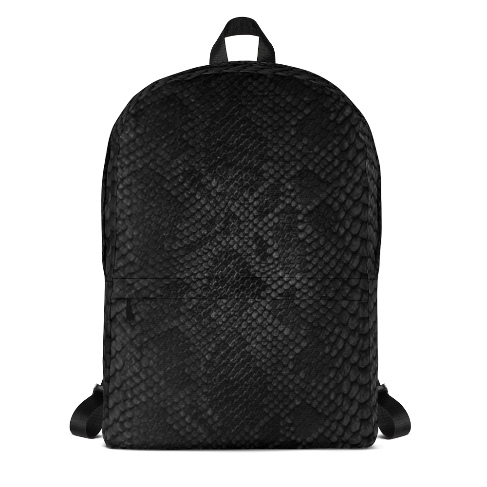 Default Title Black Snake Skin Backpack by Design Express