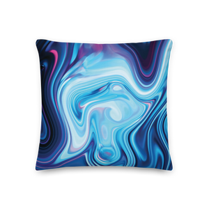 Lucid Blue Square Premium Pillow by Design Express