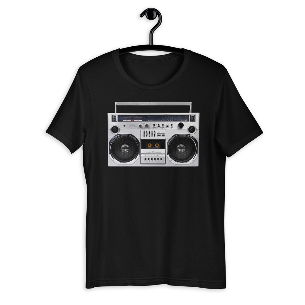 XS Boom Box 80s Unisex T-Shirt by Design Express