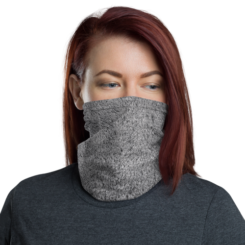 Default Title Soft Grey Fur Neck Gaiter Masks by Design Express