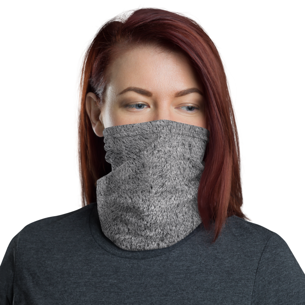 Default Title Soft Grey Fur Neck Gaiter Masks by Design Express