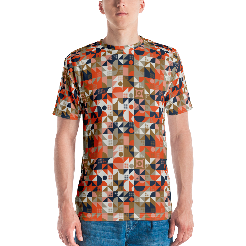 XS Mid Century Pattern Men's T-shirt by Design Express