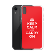 Red Keep Calm and Carry On iPhone Case iPhone Cases by Design Express