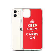 Red Keep Calm and Carry On iPhone Case iPhone Cases by Design Express