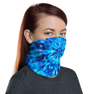 Psychedelic Blue Mandala Neck Gaiter Masks by Design Express