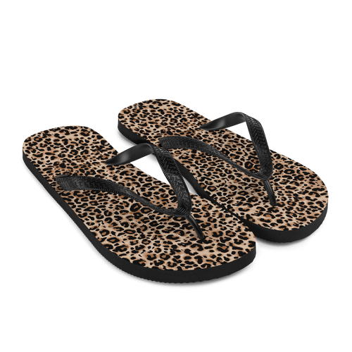 Golden Leopard Flip-Flops by Design Express