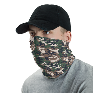 High contrast Dark Khaki Camo Neck Gaiter Masks by Design Express